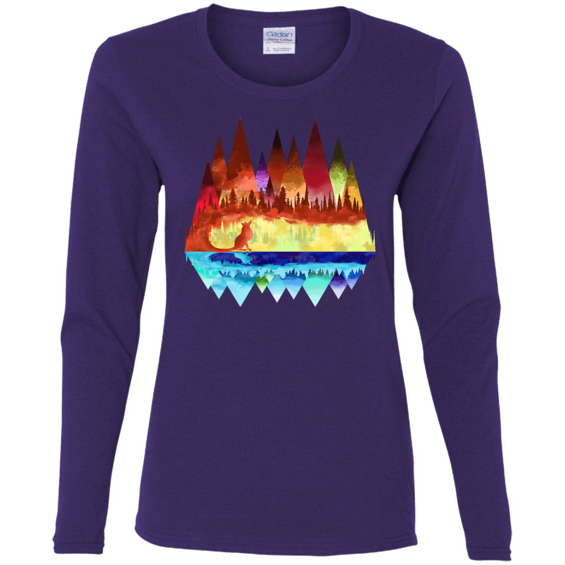 T-Shirts Purple / S Mirrored Range Women's Long Sleeve T-Shirt