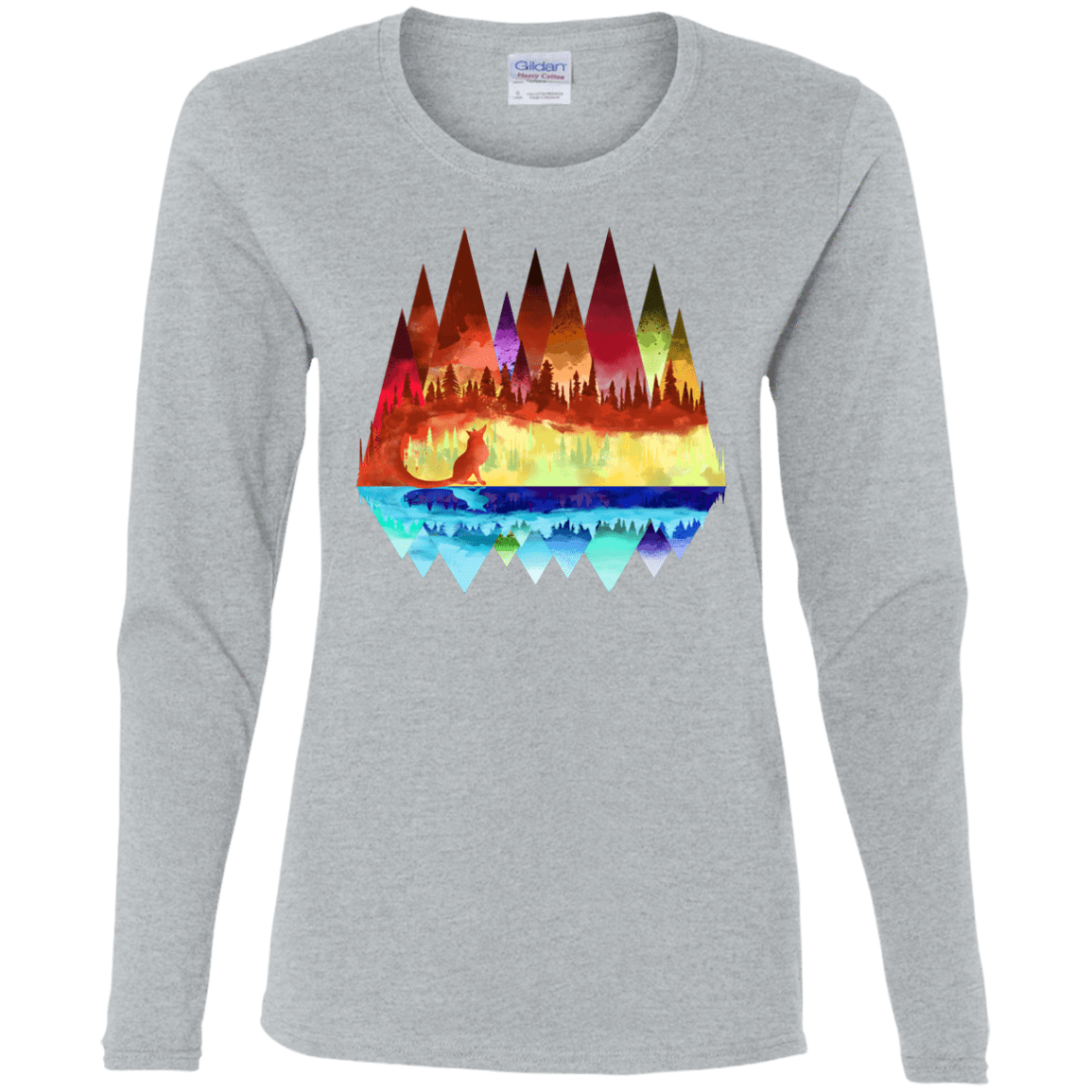 T-Shirts Sport Grey / S Mirrored Range Women's Long Sleeve T-Shirt