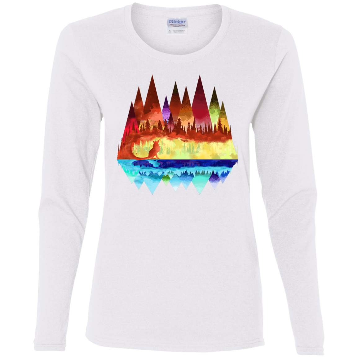 T-Shirts White / S Mirrored Range Women's Long Sleeve T-Shirt