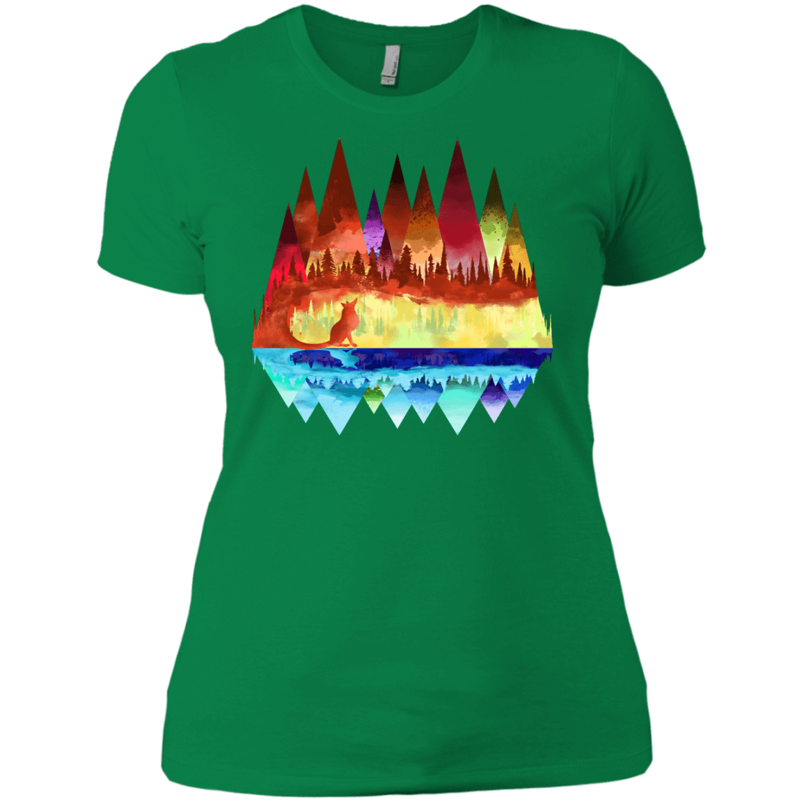 T-Shirts Kelly Green / X-Small Mirrored Range Women's Premium T-Shirt