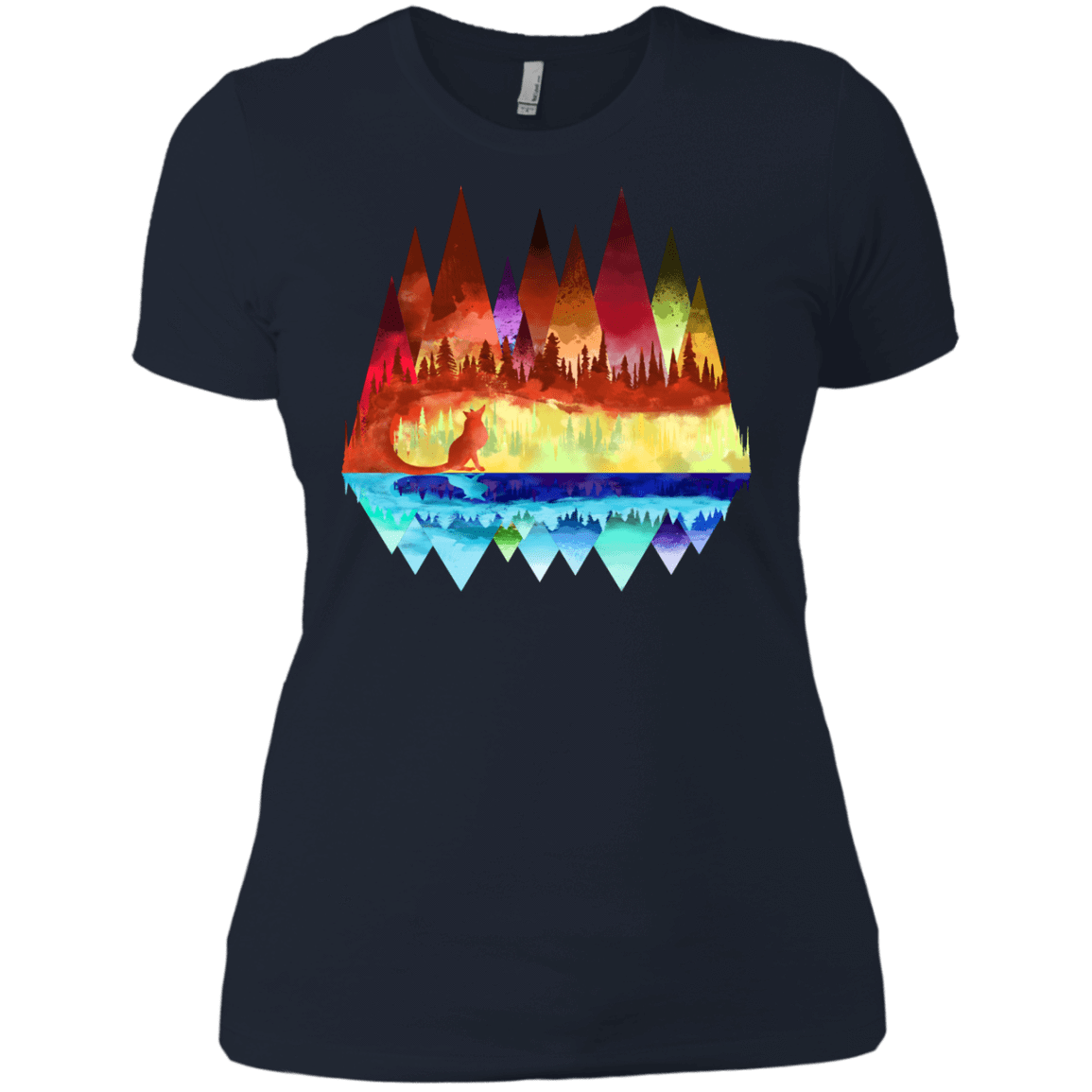 T-Shirts Midnight Navy / X-Small Mirrored Range Women's Premium T-Shirt