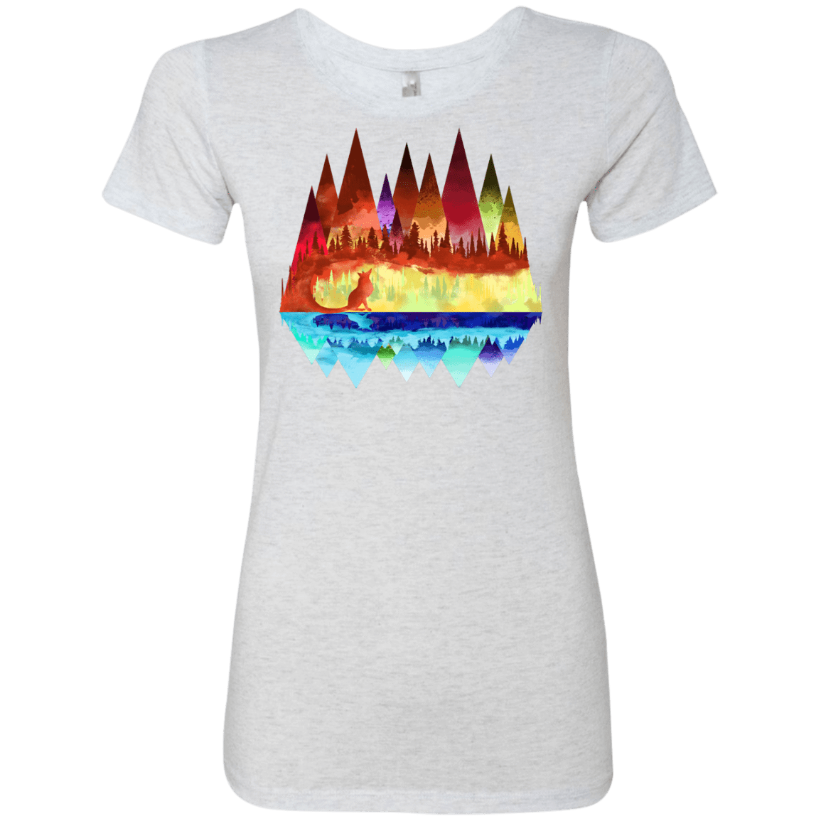 T-Shirts Heather White / S Mirrored Range Women's Triblend T-Shirt