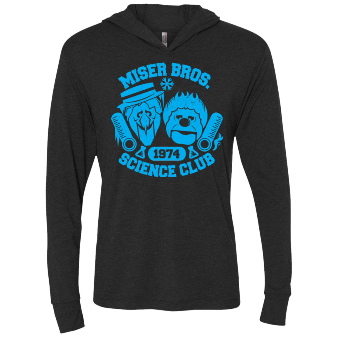 T-Shirts Vintage Black / X-Small Miser bros Science Club Triblend Long Sleeve Hoodie Tee