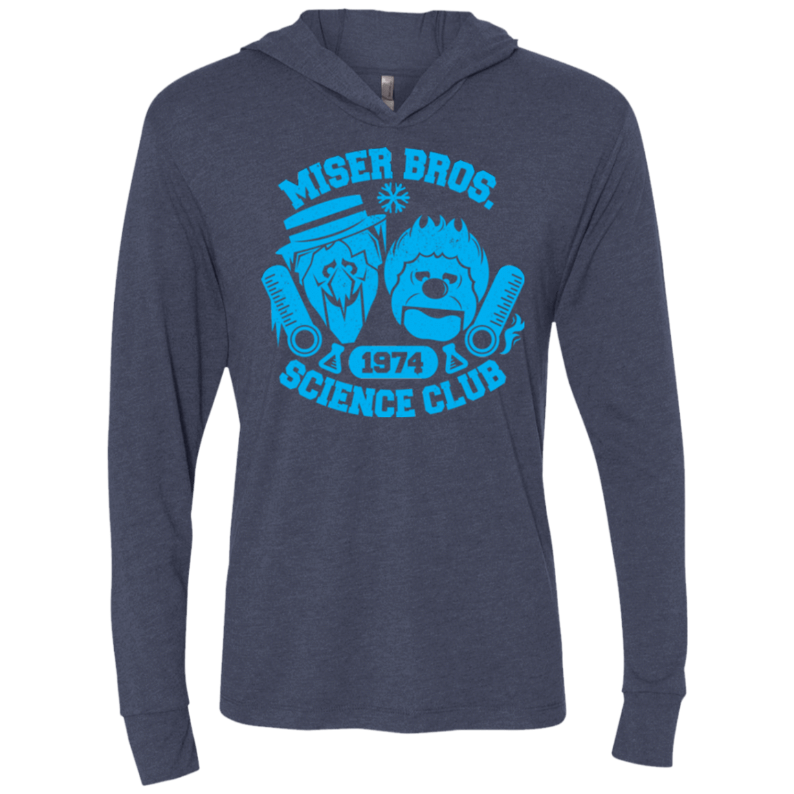 T-Shirts Vintage Navy / X-Small Miser bros Science Club Triblend Long Sleeve Hoodie Tee