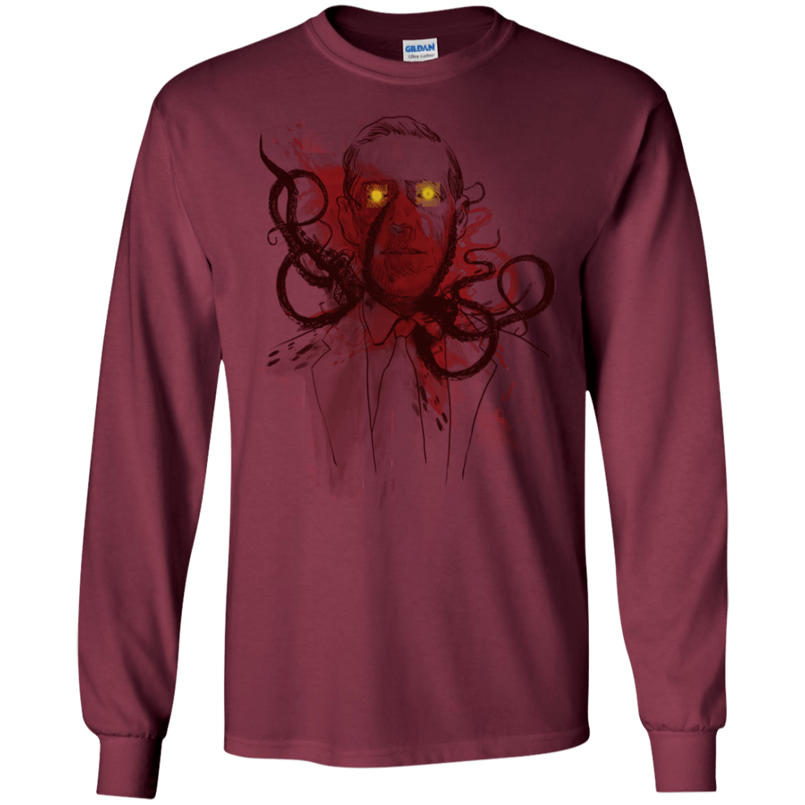 T-Shirts Maroon / S Miskatoninked Men's Long Sleeve T-Shirt