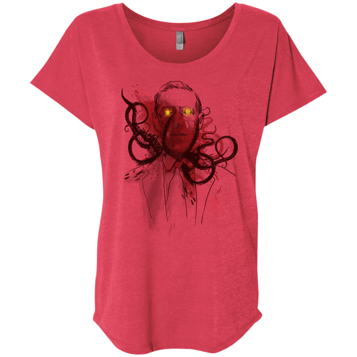 T-Shirts Vintage Red / X-Small Miskatoninked Triblend Dolman Sleeve