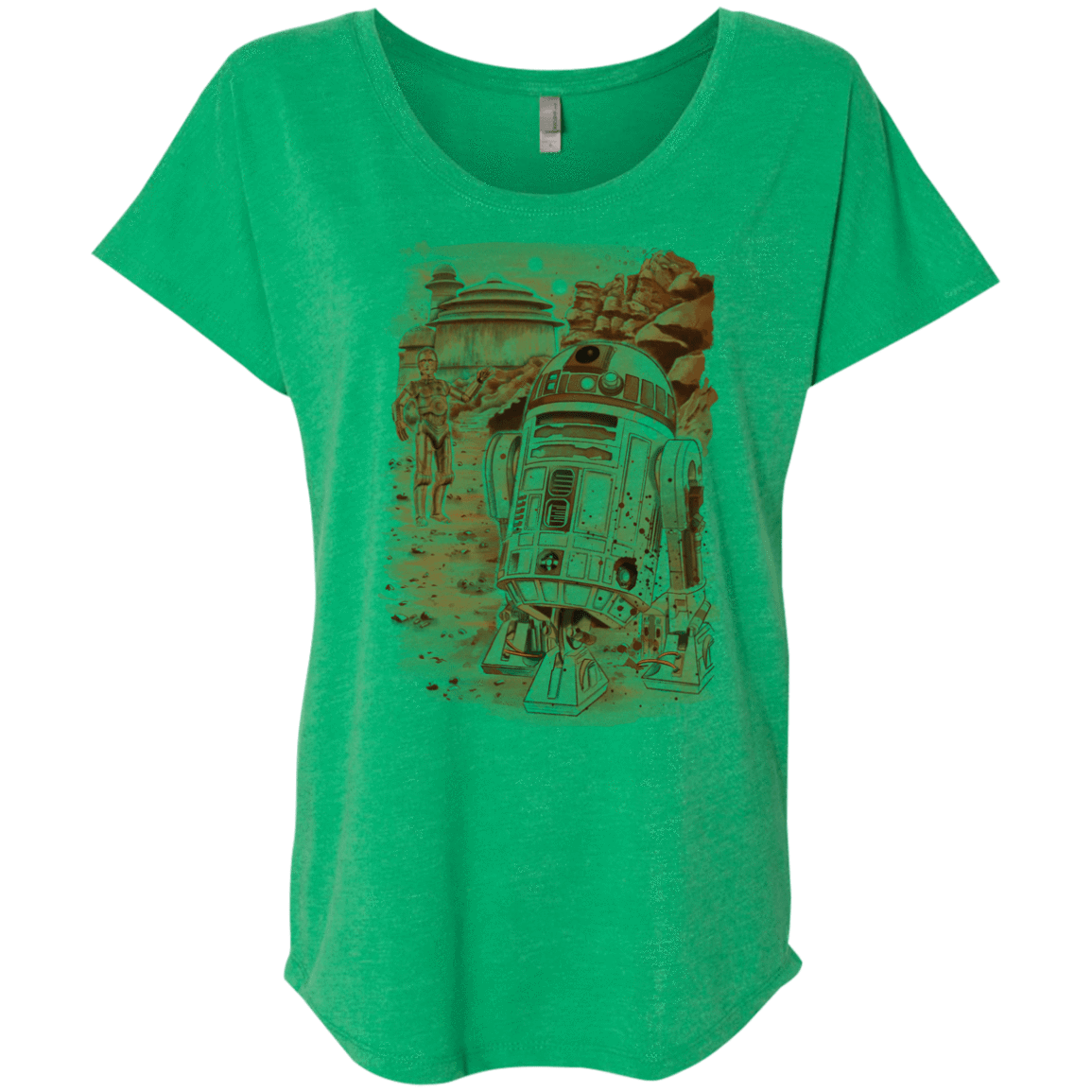 T-Shirts Envy / X-Small Mission to jabba palace Triblend Dolman Sleeve