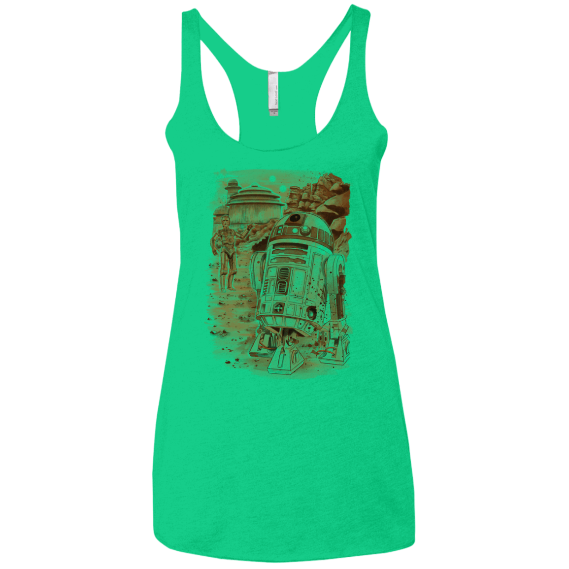 Mission to jabba palace Women's Triblend Racerback Tank