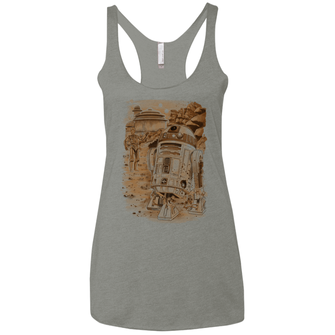 Mission to jabba palace Women's Triblend Racerback Tank