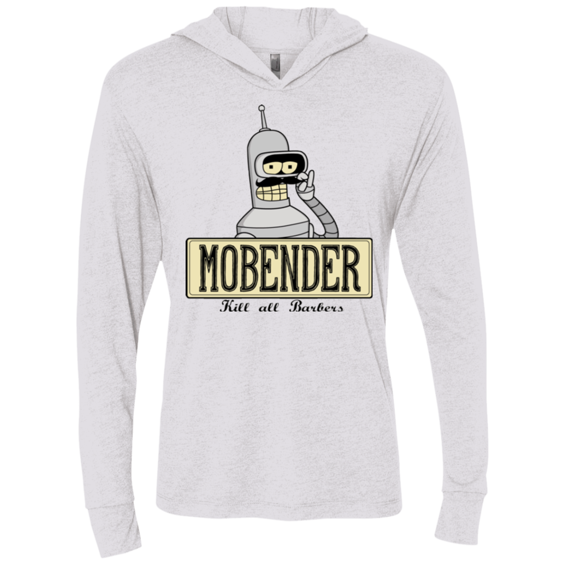 T-Shirts Heather White / X-Small Mobender Triblend Long Sleeve Hoodie Tee