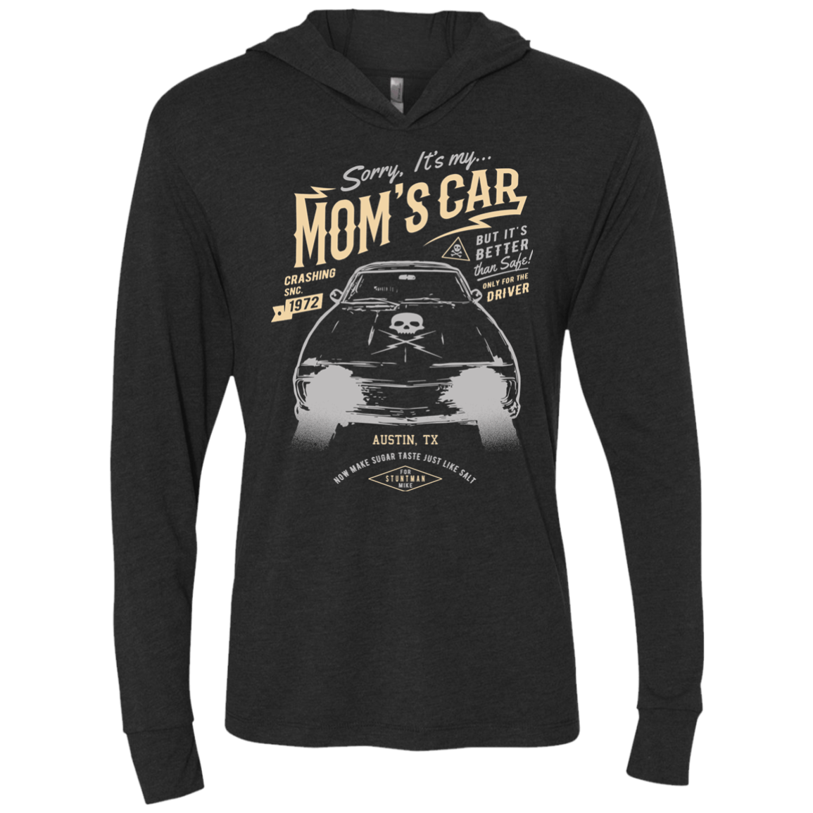 T-Shirts Vintage Black / X-Small Mom's Car Triblend Long Sleeve Hoodie Tee