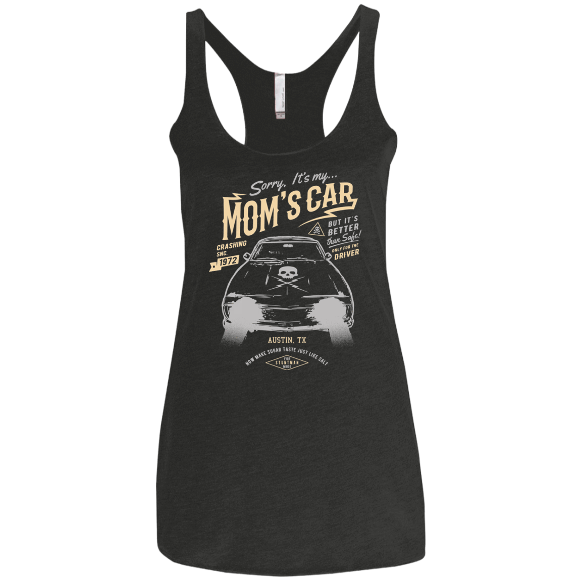 T-Shirts Vintage Black / X-Small Mom's Car Women's Triblend Racerback Tank
