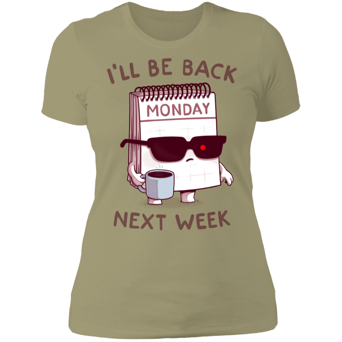 T-Shirts Light Olive / S Monday is Back Women's Premium T-Shirt