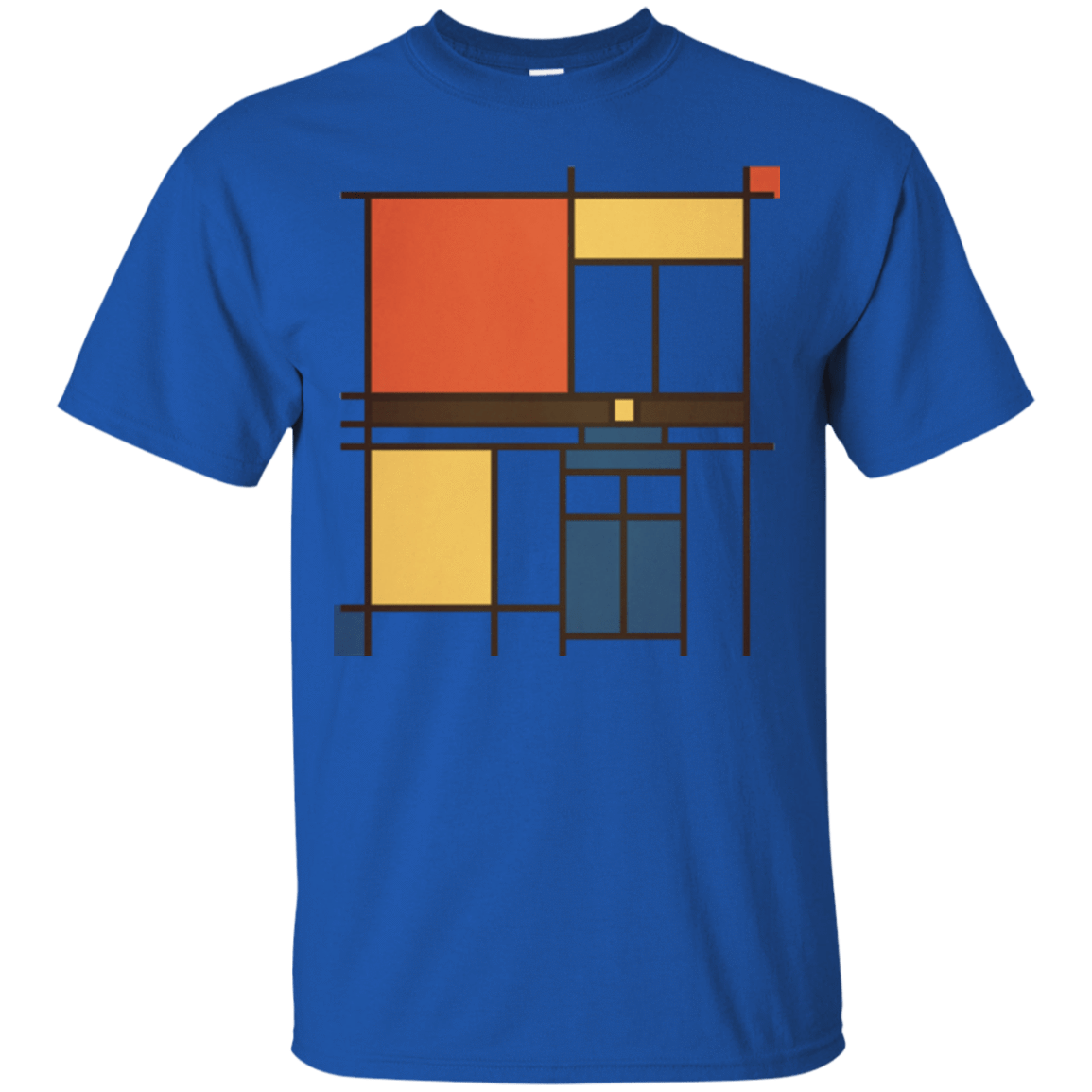 T-Shirts Royal / Small Mondrian Who T-Shirt