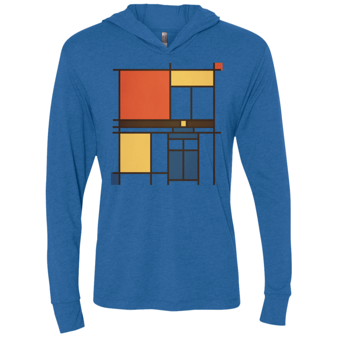 T-Shirts Vintage Royal / X-Small Mondrian Who Triblend Long Sleeve Hoodie Tee
