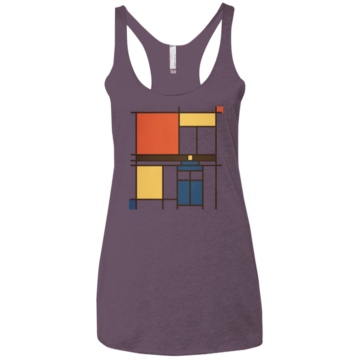 T-Shirts Vintage Purple / X-Small Mondrian Who Women's Triblend Racerback Tank