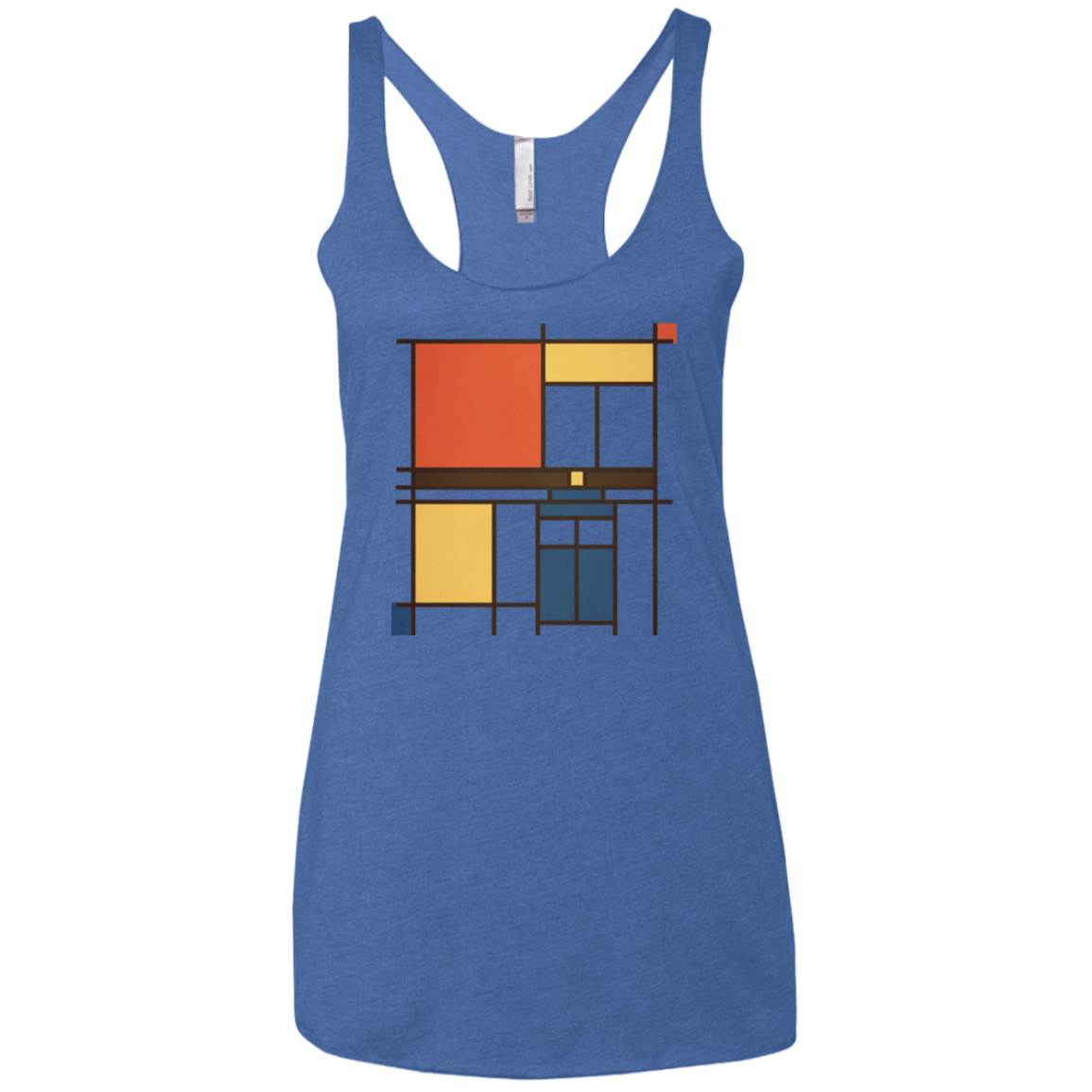 Mondrian Who Women's Triblend Racerback Tank