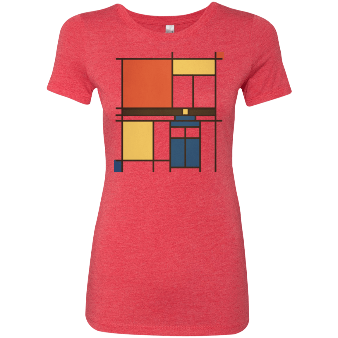 T-Shirts Vintage Red / Small Mondrian Who Women's Triblend T-Shirt