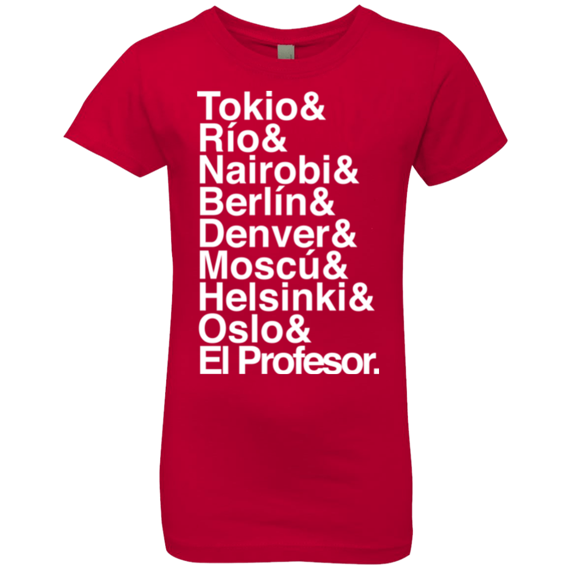 T-Shirts Red / YXS Money Heist Jetset Girls Premium T-Shirt