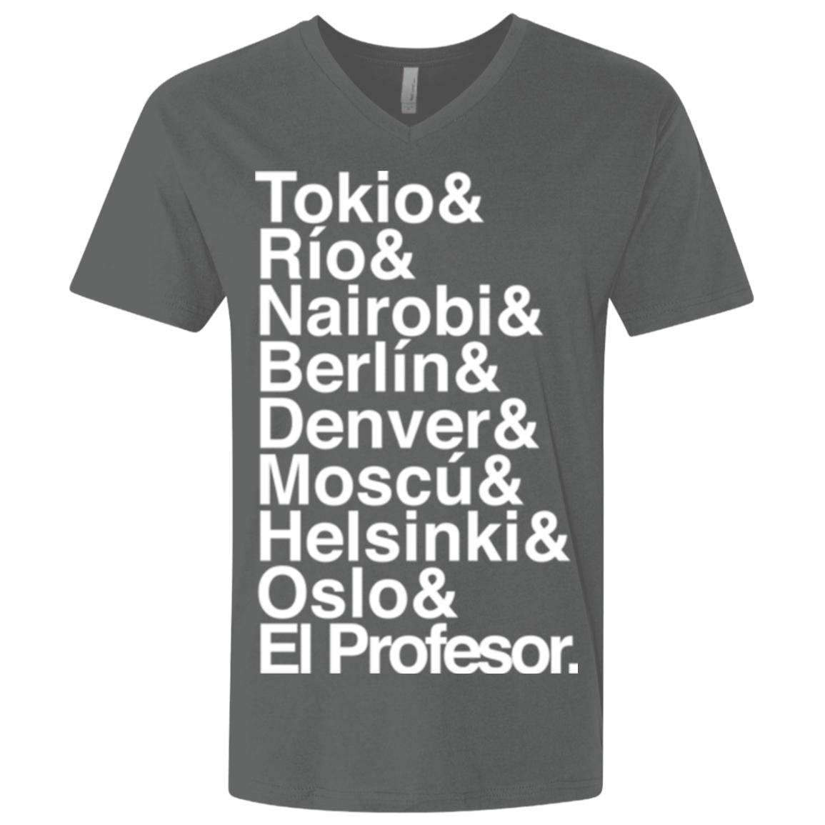 T-Shirts Heavy Metal / X-Small Money Heist Jetset Men's Premium V-Neck