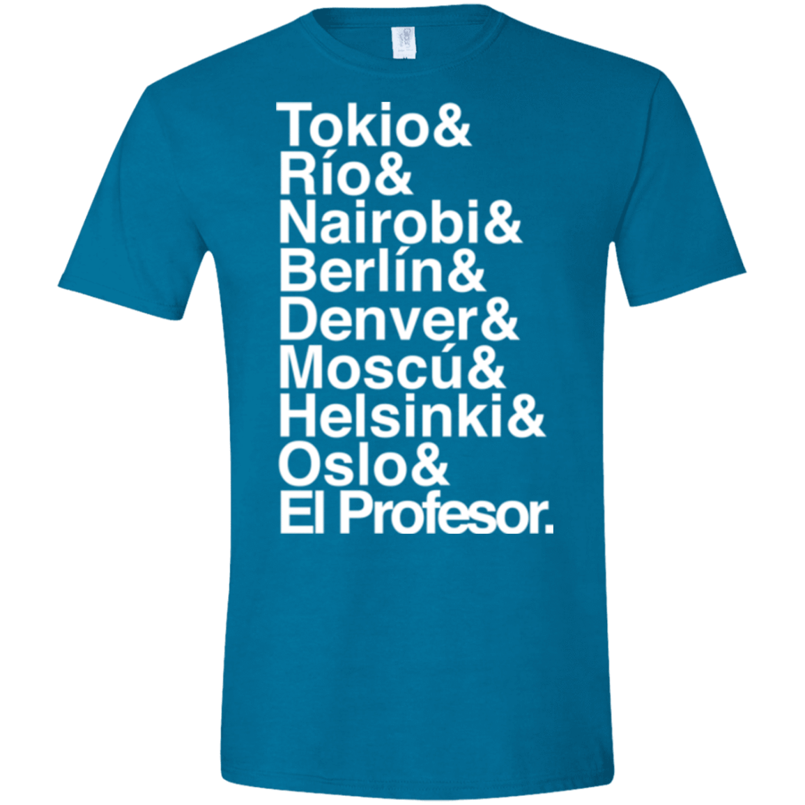 T-Shirts Antique Sapphire / S Money Heist Jetset Men's Semi-Fitted Softstyle