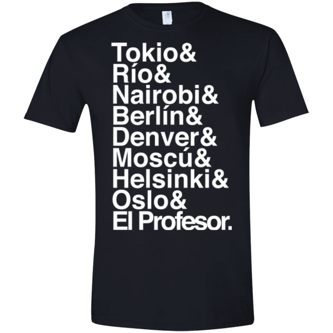 T-Shirts Black / X-Small Money Heist Jetset Men's Semi-Fitted Softstyle