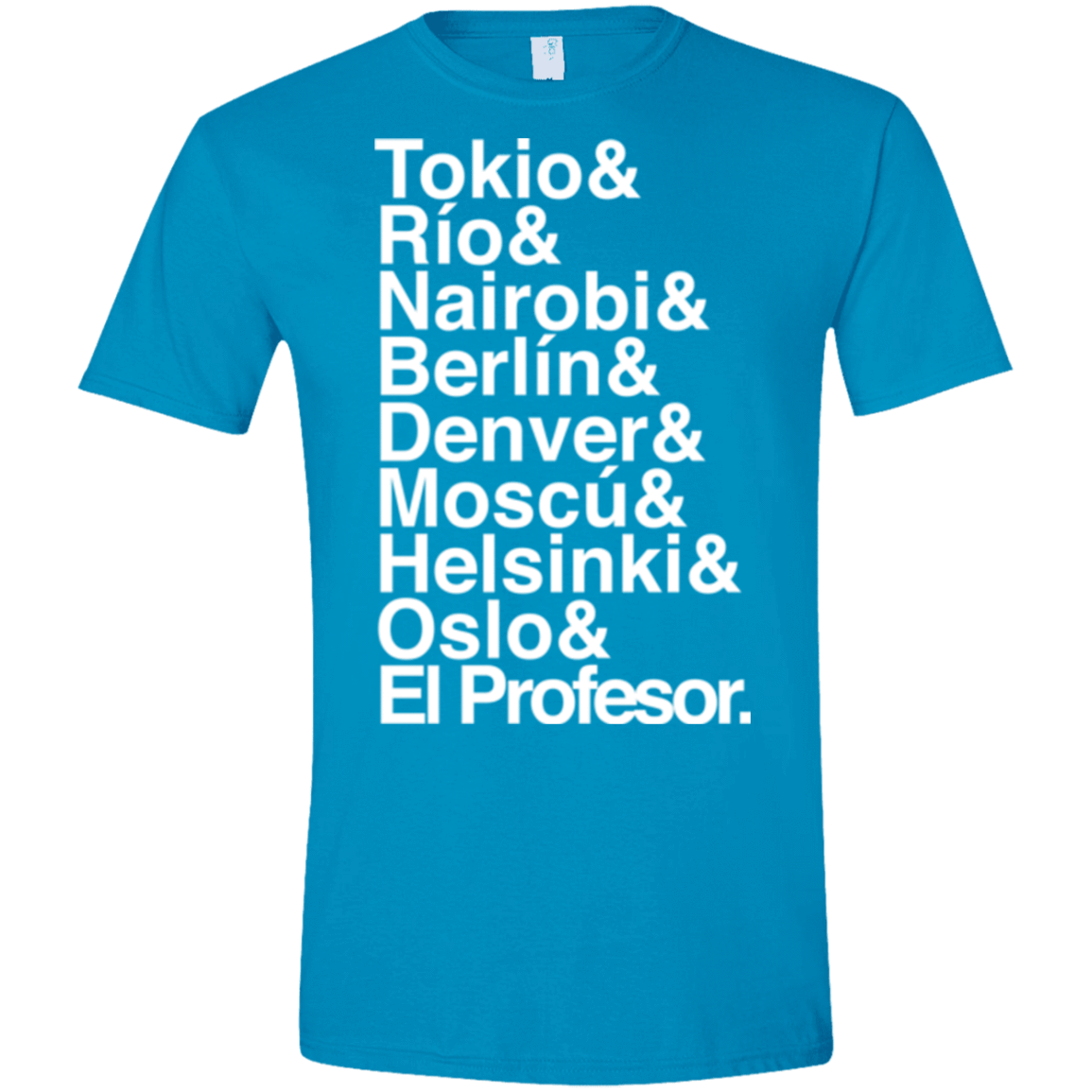 T-Shirts Sapphire / S Money Heist Jetset Men's Semi-Fitted Softstyle