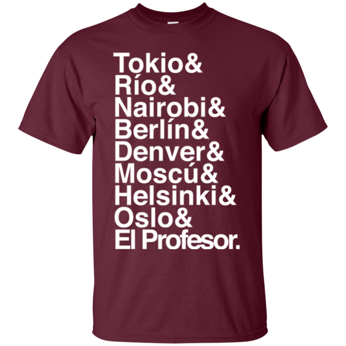 T-Shirts Maroon / S Money Heist Jetset T-Shirt