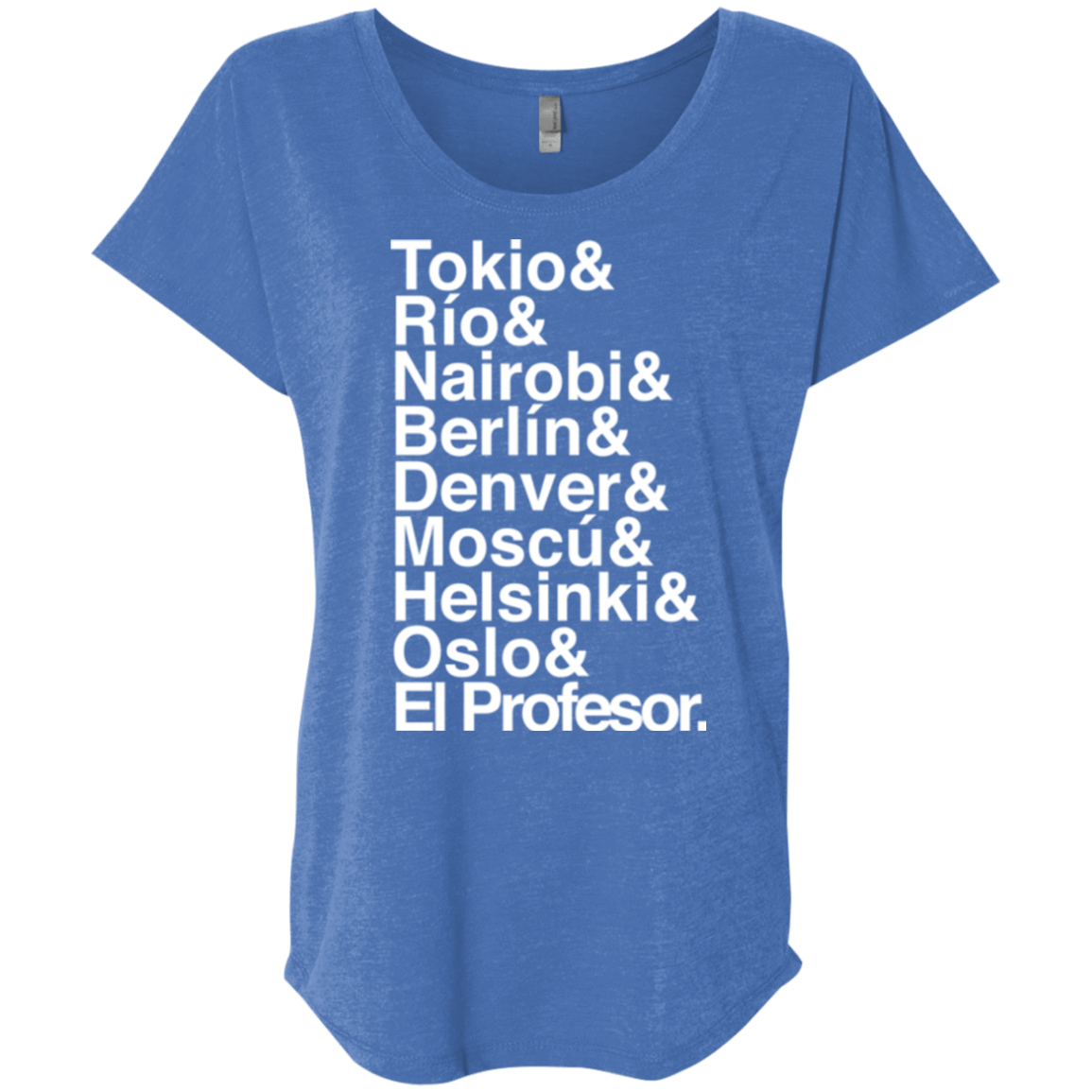 T-Shirts Vintage Royal / X-Small Money Heist Jetset Triblend Dolman Sleeve