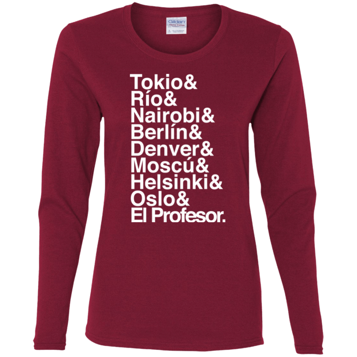 T-Shirts Cardinal / S Money Heist Jetset Women's Long Sleeve T-Shirt