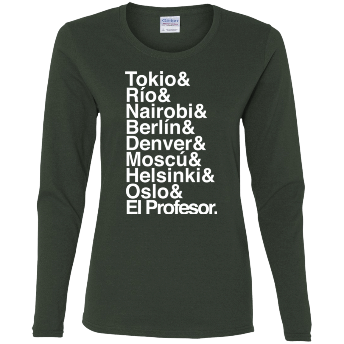 T-Shirts Forest / S Money Heist Jetset Women's Long Sleeve T-Shirt