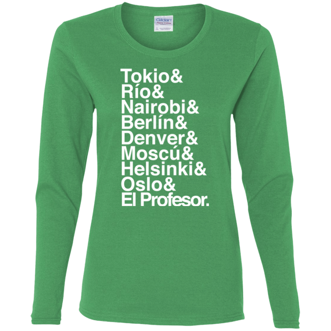 T-Shirts Irish Green / S Money Heist Jetset Women's Long Sleeve T-Shirt