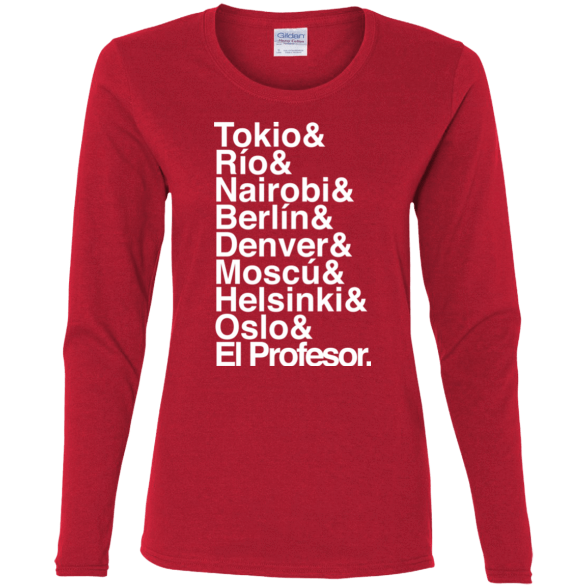 T-Shirts Red / S Money Heist Jetset Women's Long Sleeve T-Shirt