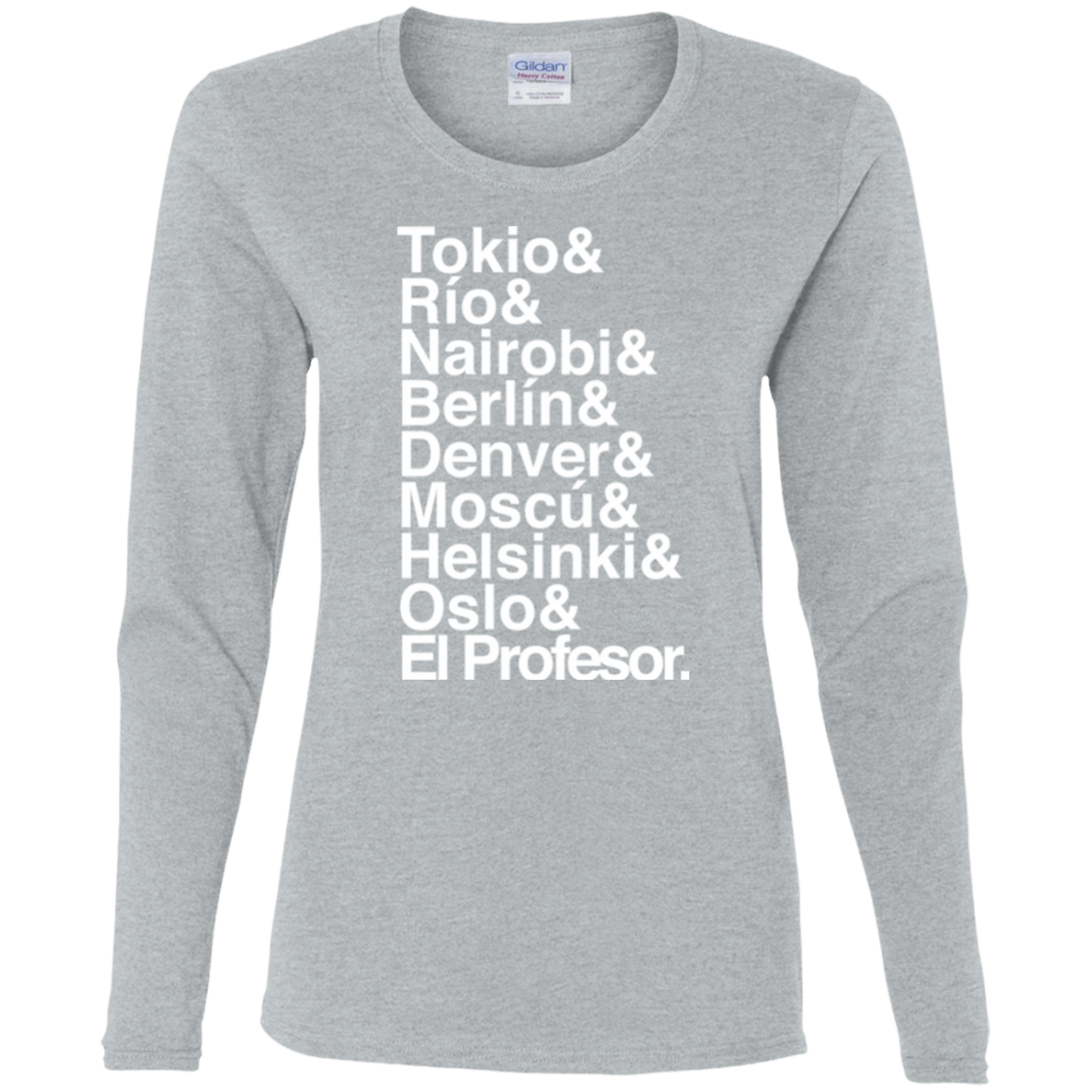 T-Shirts Sport Grey / S Money Heist Jetset Women's Long Sleeve T-Shirt
