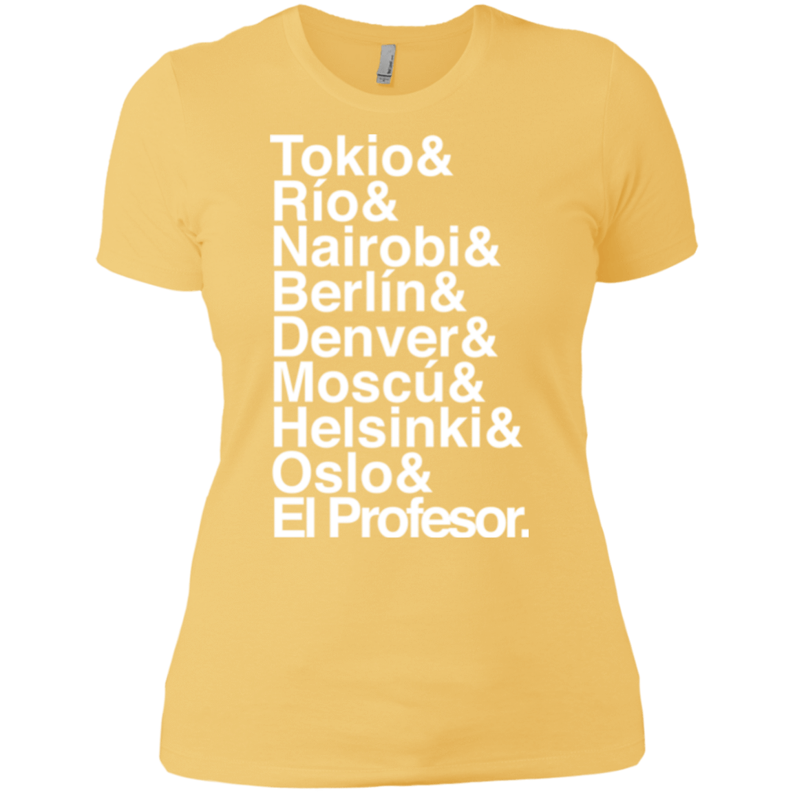 T-Shirts Banana Cream/ / X-Small Money Heist Jetset Women's Premium T-Shirt