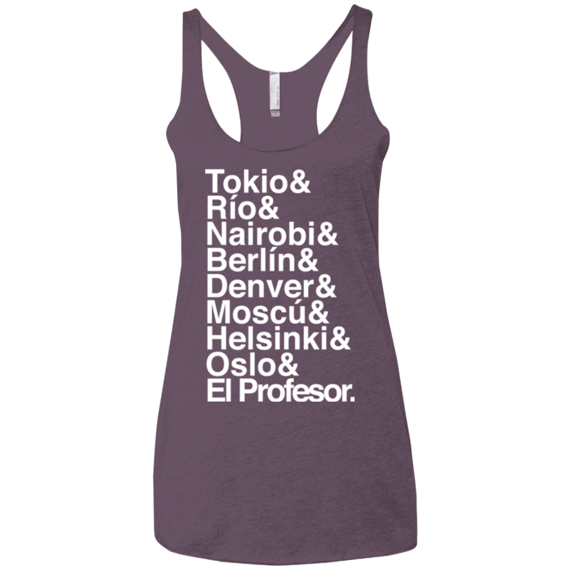 T-Shirts Vintage Purple / X-Small Money Heist Jetset Women's Triblend Racerback Tank