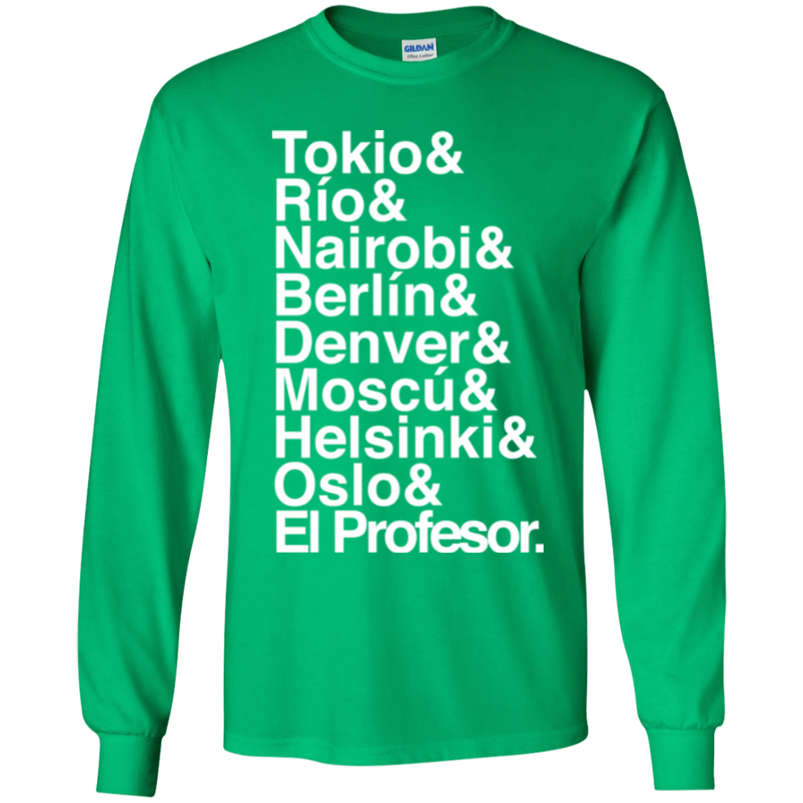 T-Shirts Irish Green / YS Money Heist Jetset Youth Long Sleeve T-Shirt