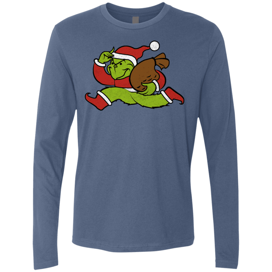 T-Shirts Indigo / S Monopoly Grinch Men's Premium Long Sleeve