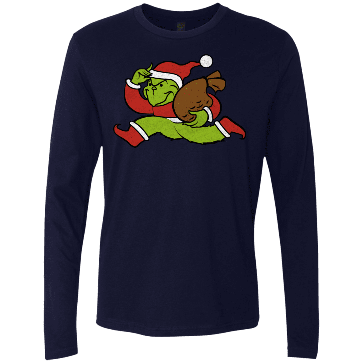 T-Shirts Midnight Navy / S Monopoly Grinch Men's Premium Long Sleeve