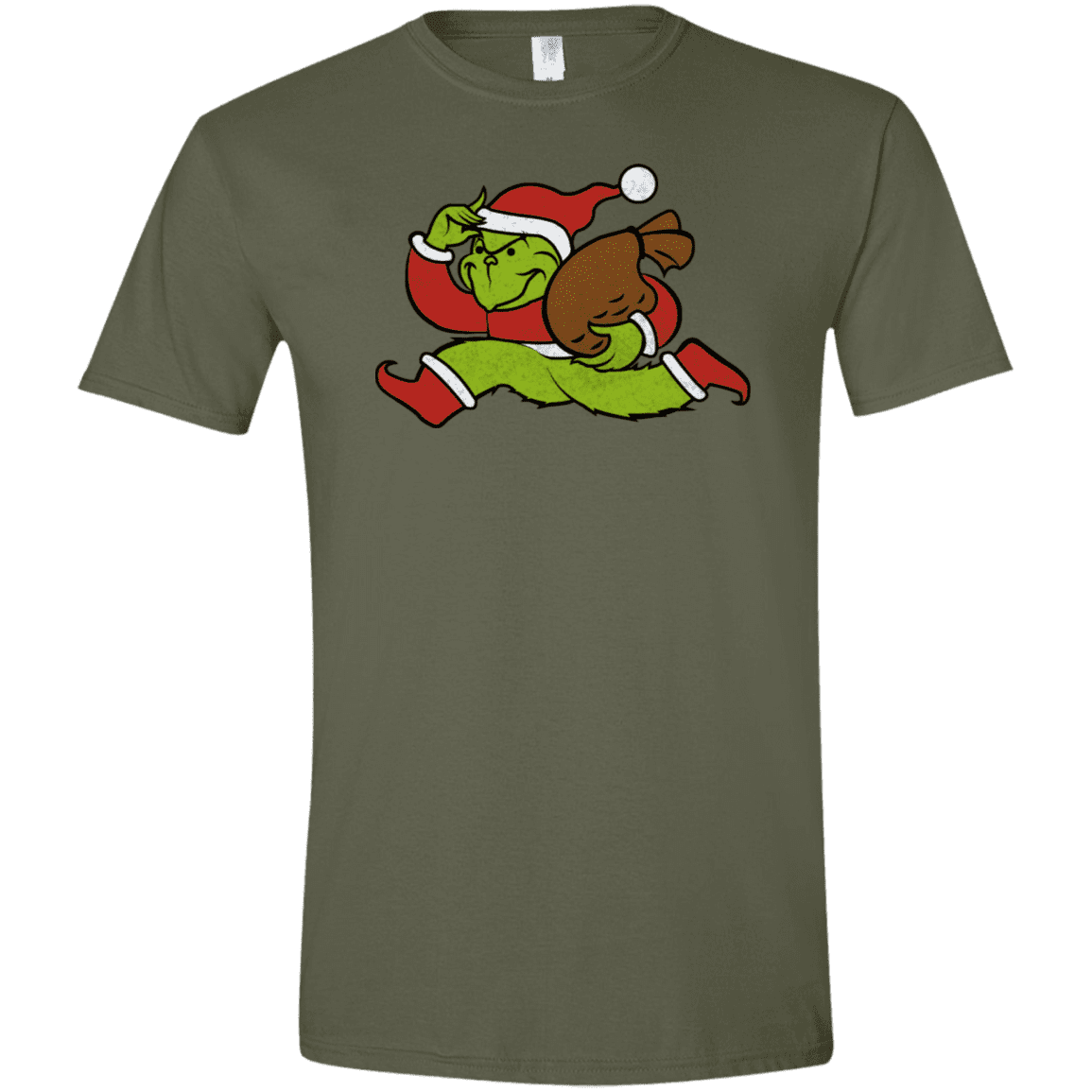 T-Shirts Military Green / S Monopoly Grinch Men's Semi-Fitted Softstyle