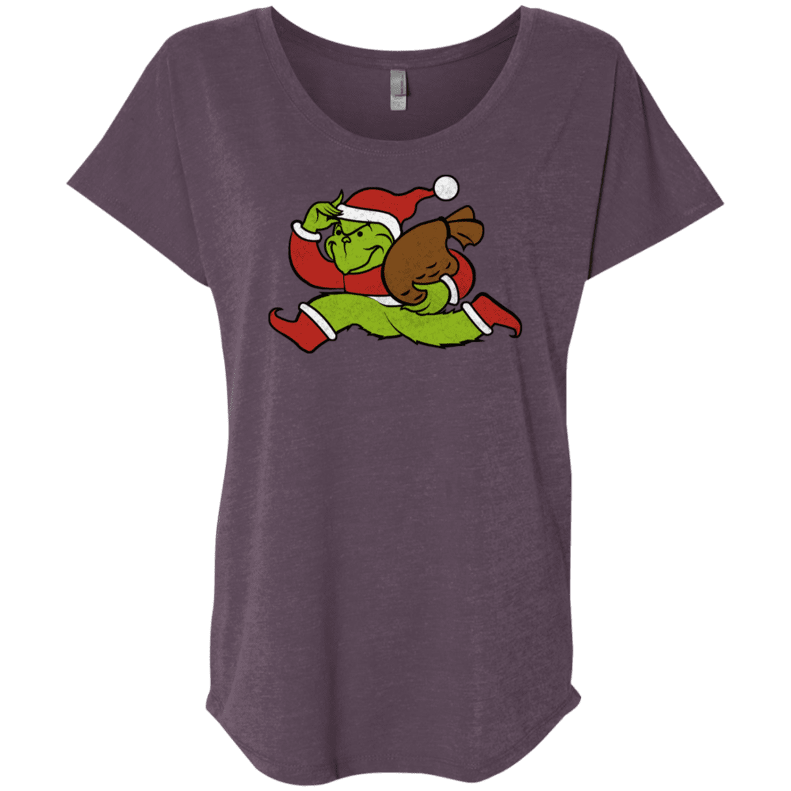 T-Shirts Vintage Purple / X-Small Monopoly Grinch Triblend Dolman Sleeve