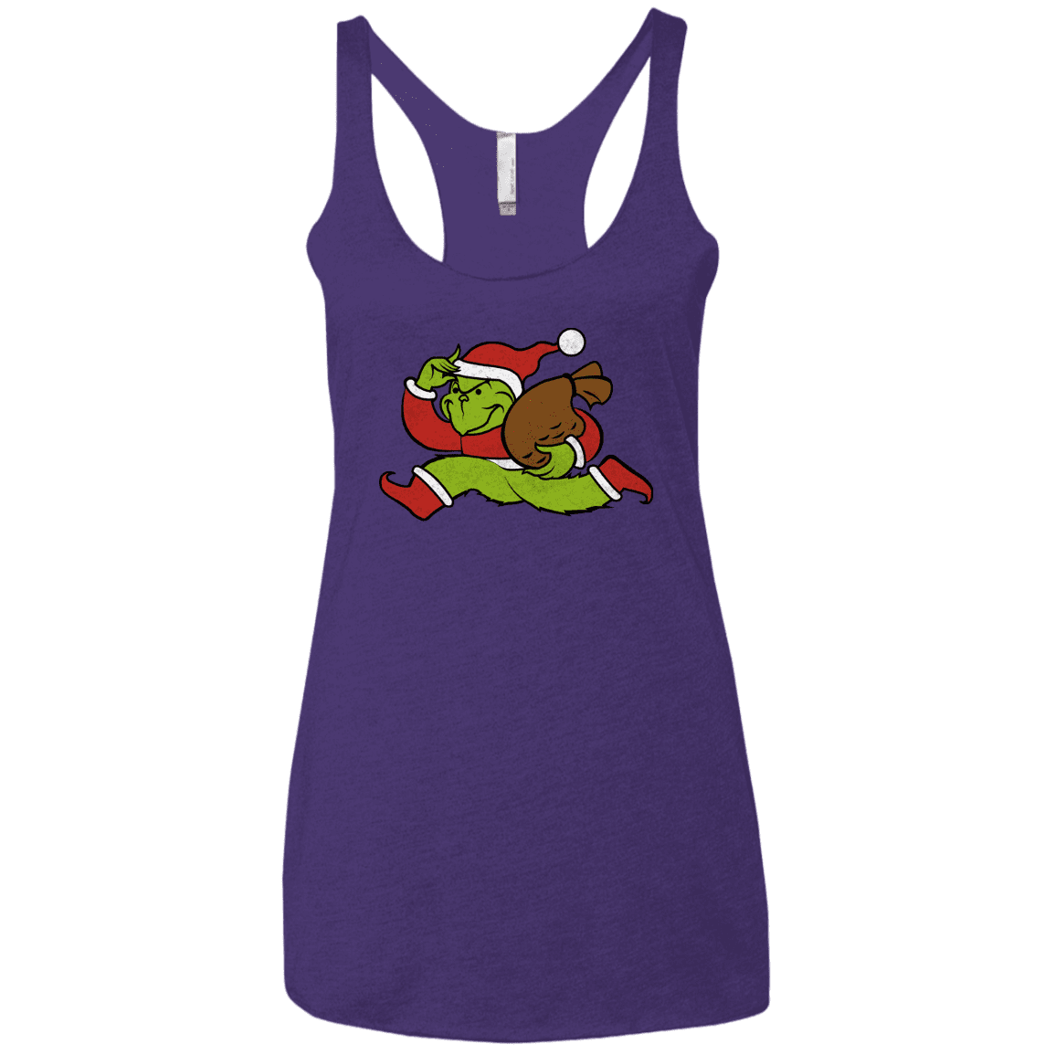 T-Shirts Purple Rush / X-Small Monopoly Grinch Women's Triblend Racerback Tank