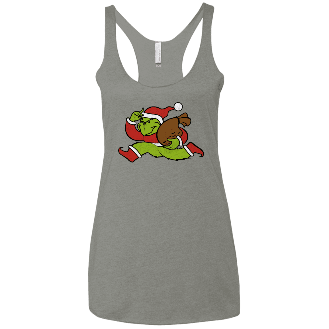 T-Shirts Venetian Grey / X-Small Monopoly Grinch Women's Triblend Racerback Tank