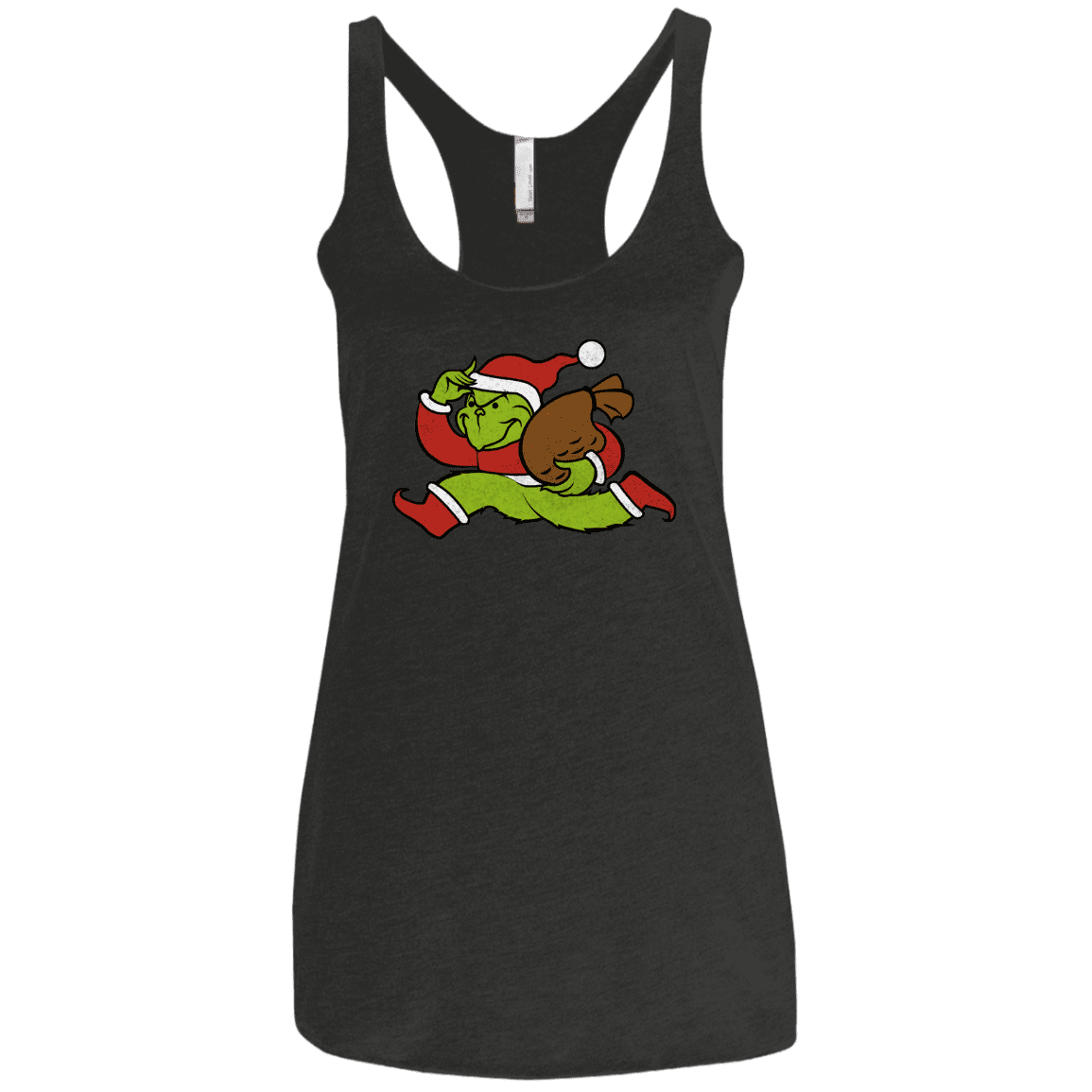 T-Shirts Vintage Black / X-Small Monopoly Grinch Women's Triblend Racerback Tank