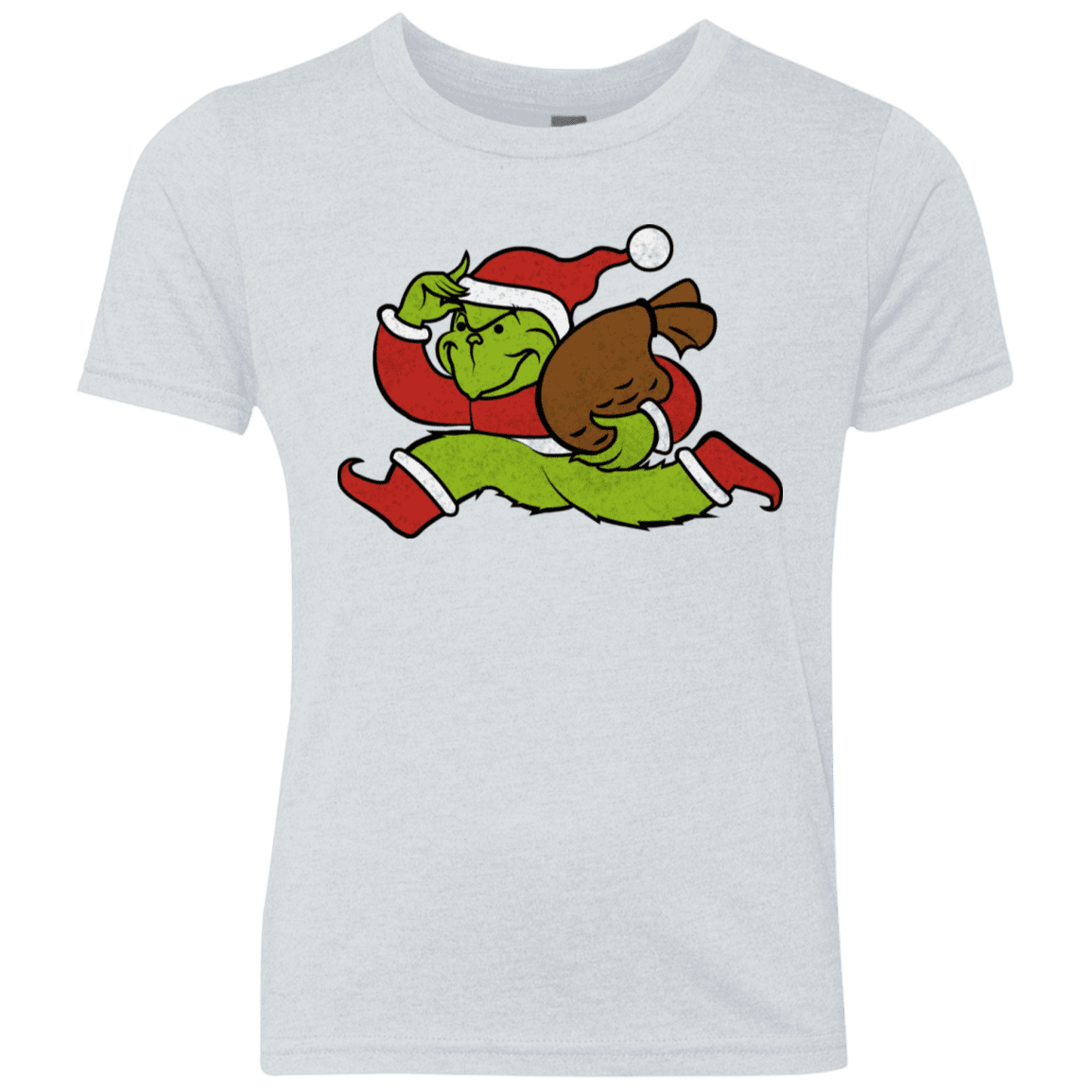 T-Shirts Heather White / YXS Monopoly Grinch Youth Triblend T-Shirt