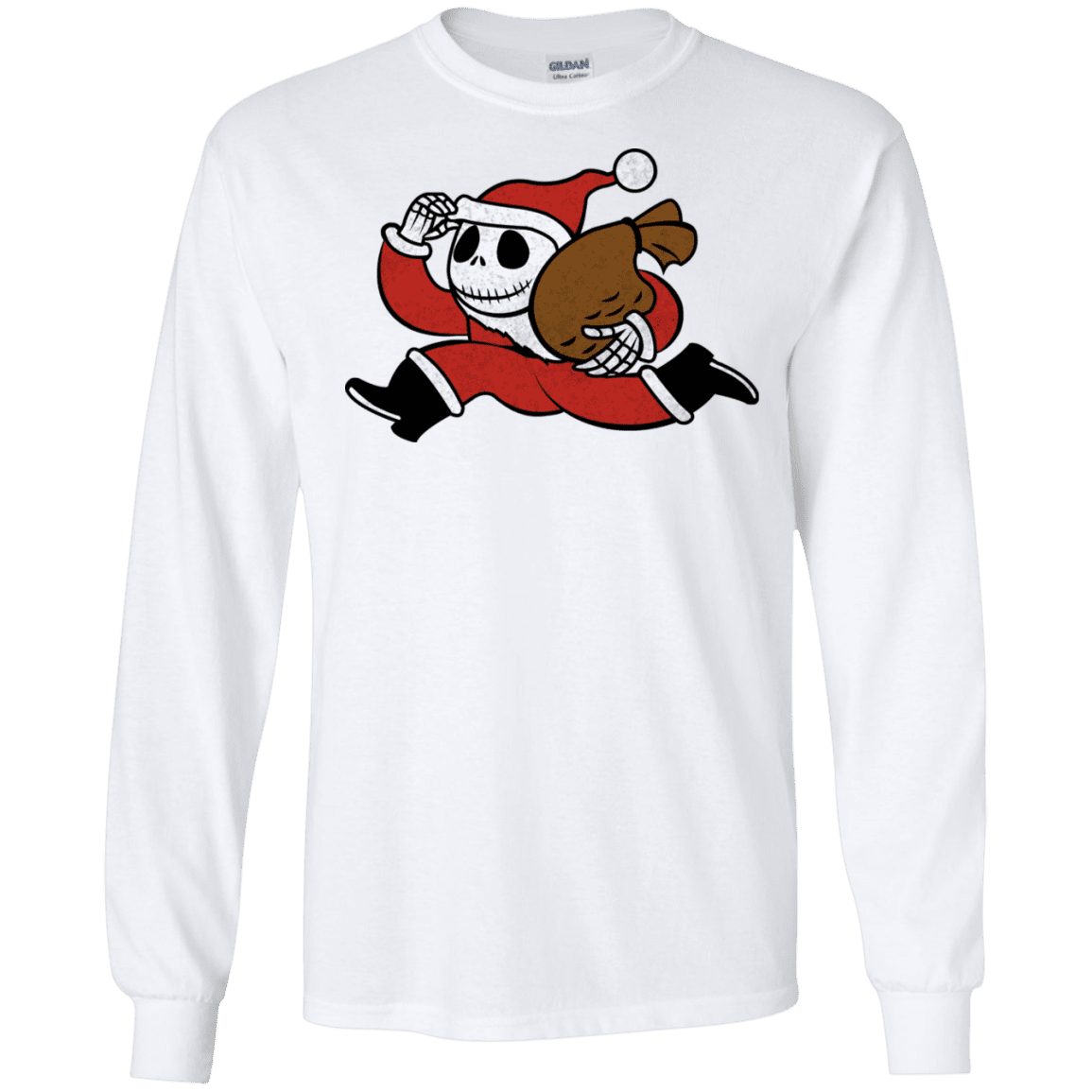 T-Shirts White / S Monopoly Skellington Men's Long Sleeve T-Shirt