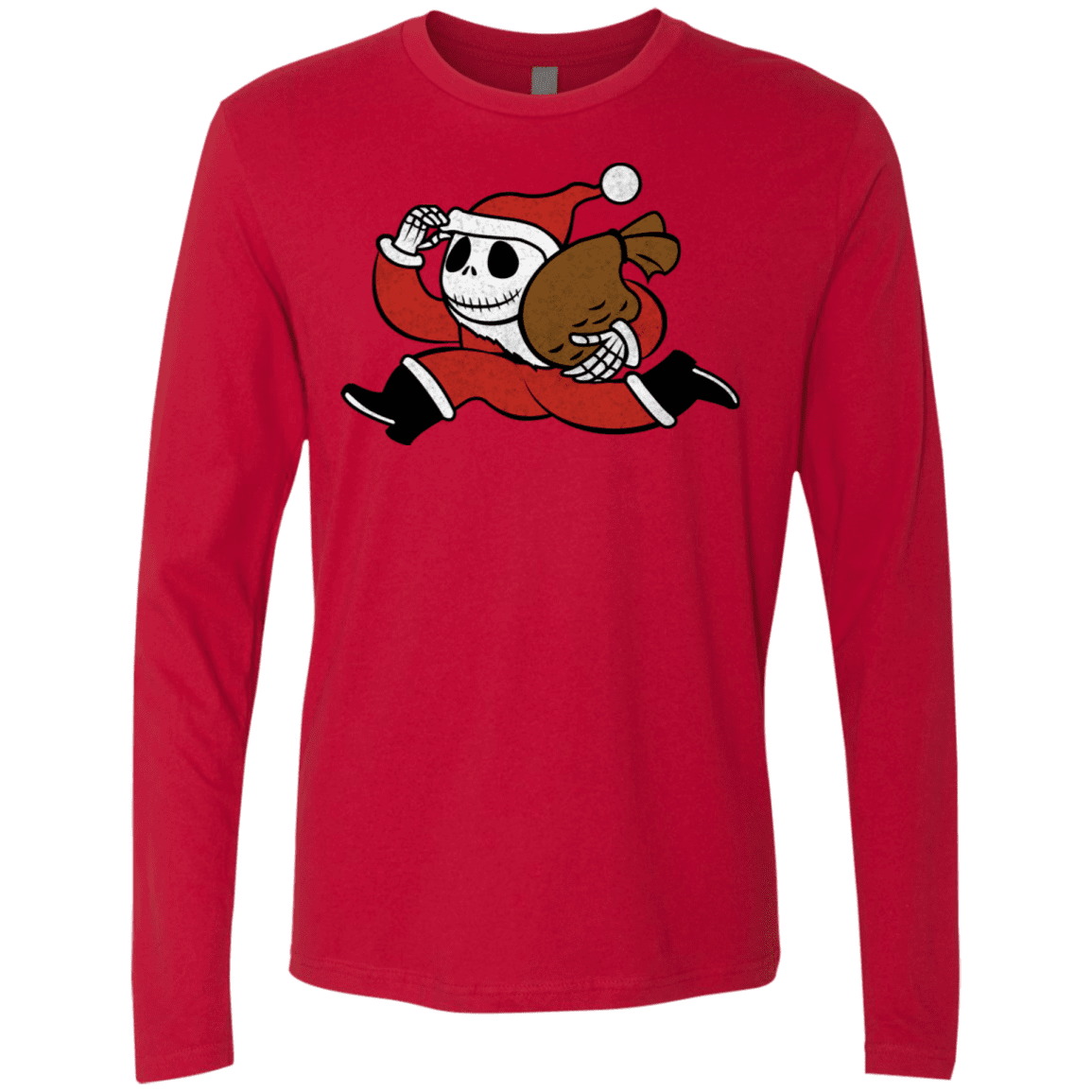 T-Shirts Red / S Monopoly Skellington Men's Premium Long Sleeve