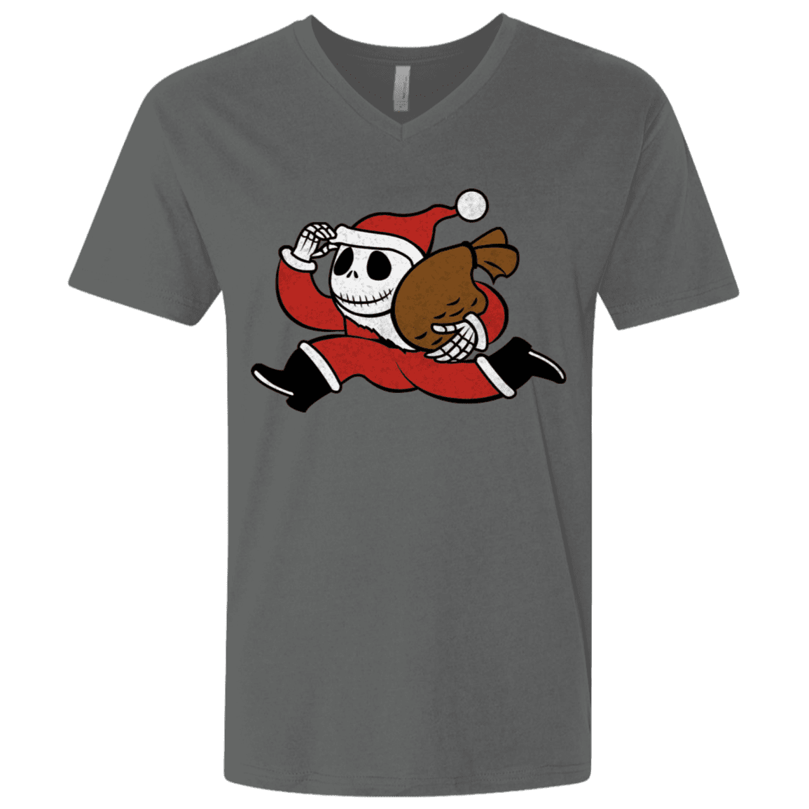 T-Shirts Heavy Metal / X-Small Monopoly Skellington Men's Premium V-Neck