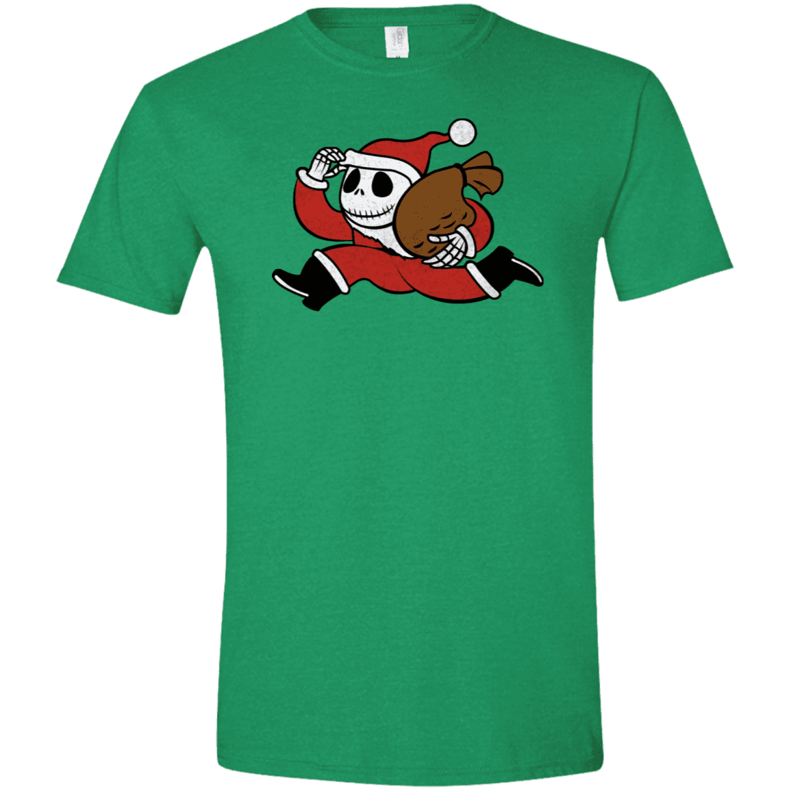 T-Shirts Heather Irish Green / S Monopoly Skellington Men's Semi-Fitted Softstyle