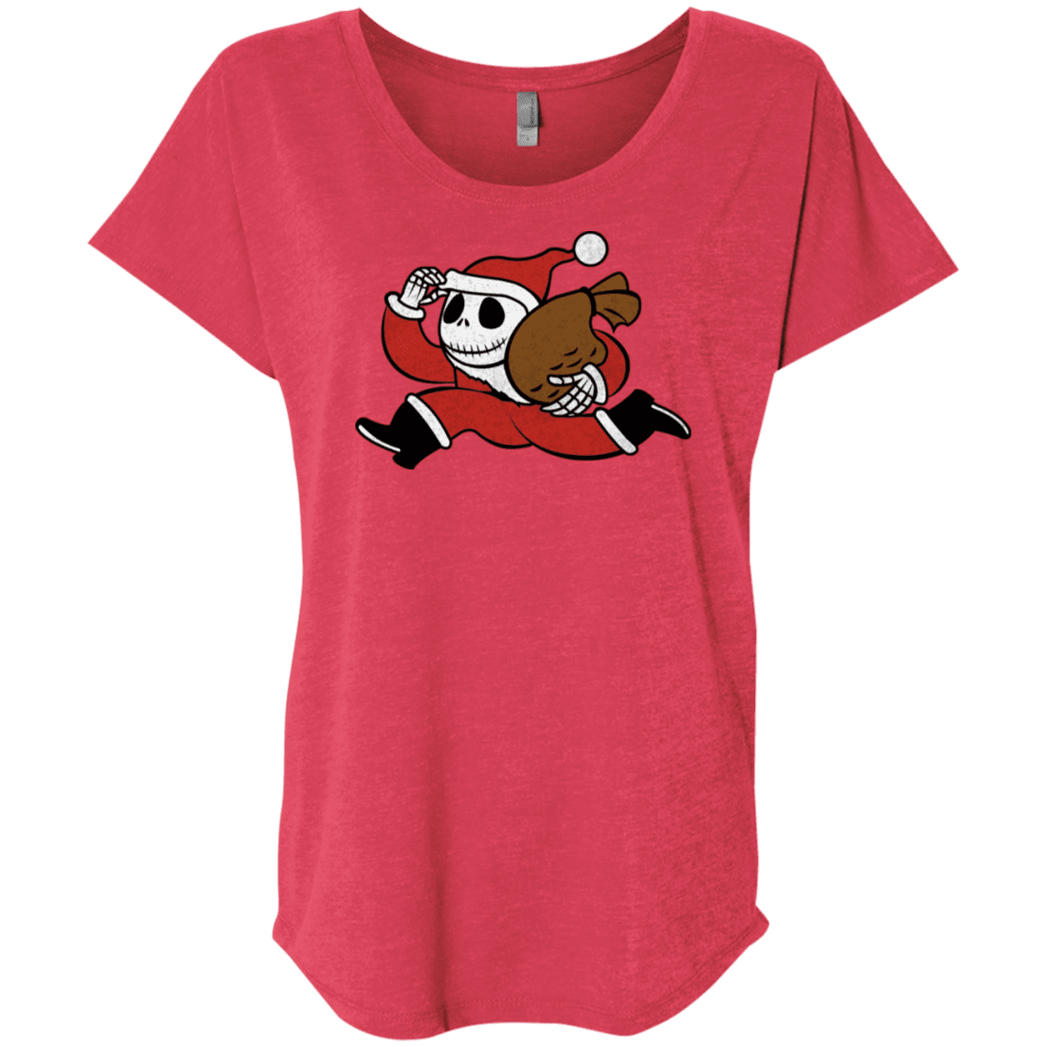 T-Shirts Vintage Red / X-Small Monopoly Skellington Triblend Dolman Sleeve